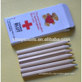 CE certificated 6PCS short hexagonal shape colour pencil packing in white box